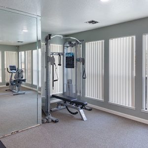 Fitness center featuring modern exercise machines